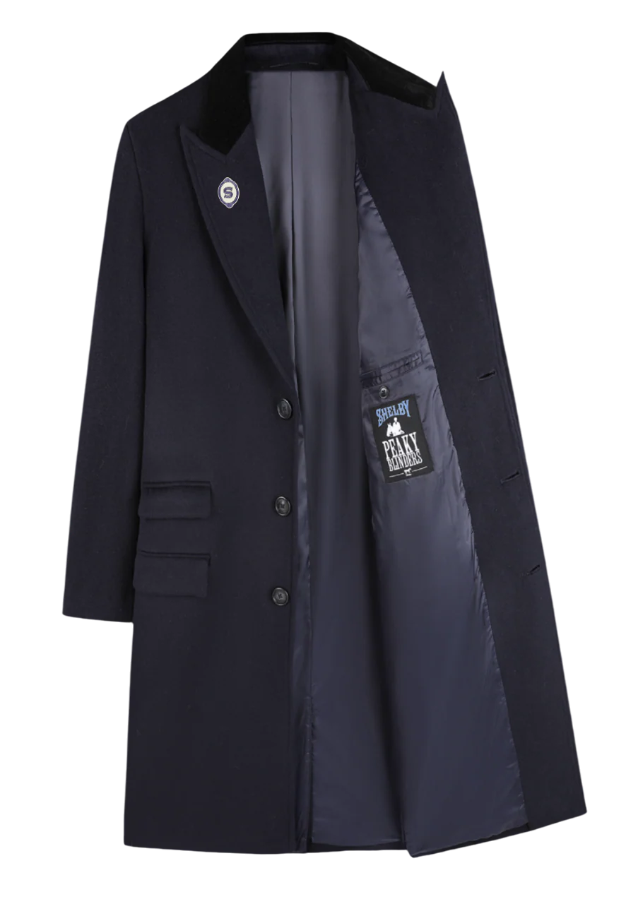 Tommy Shelby Signature Coat - Dark Blue - Image 3