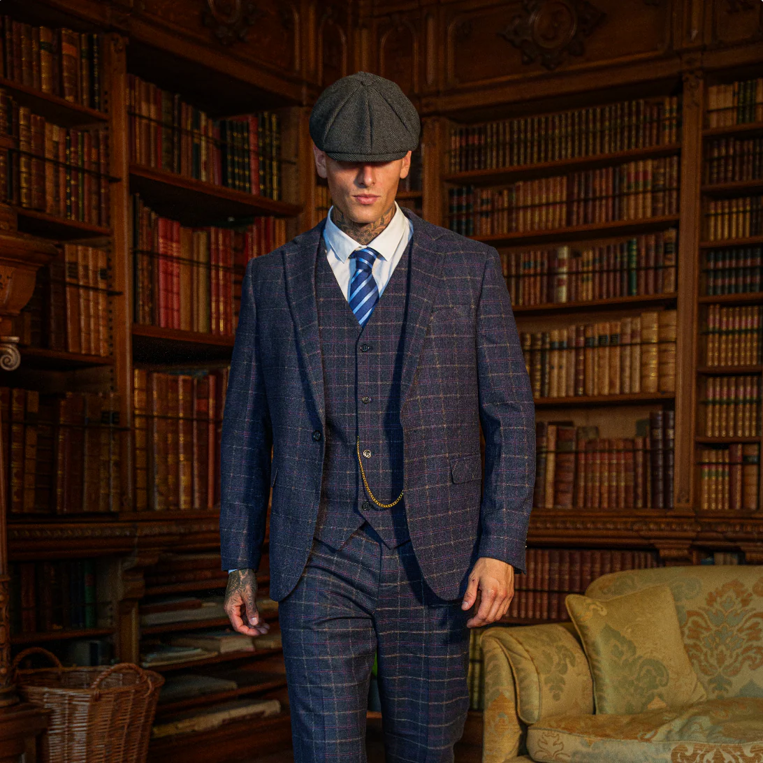 Vest of the Suit Shelby Navy Blue - Image 3